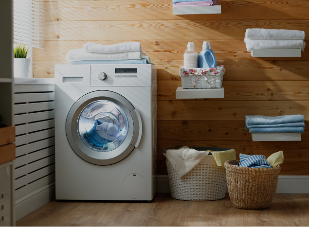 laundry room with washing machine